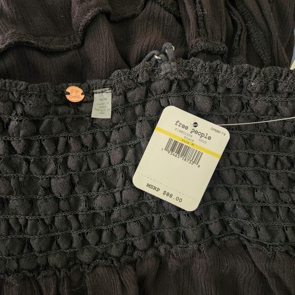 FREE PEOPLE BLACK ADELLA SLIP MINI DRESS Size S - Picture 9 of 9